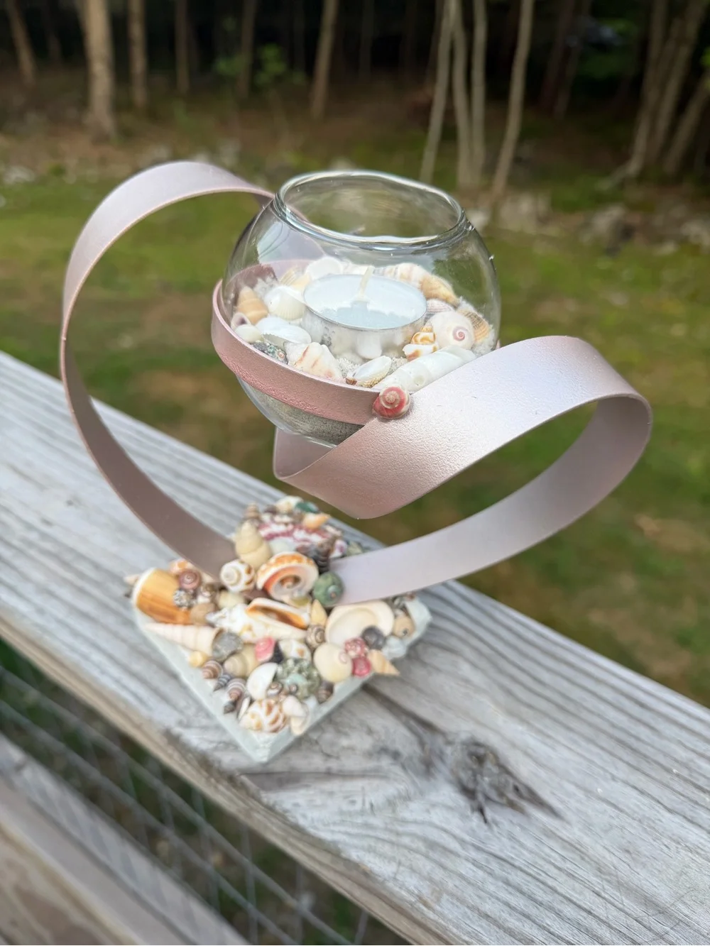 Coastal Decor | Tealight Candle | SeaShell Sculpture